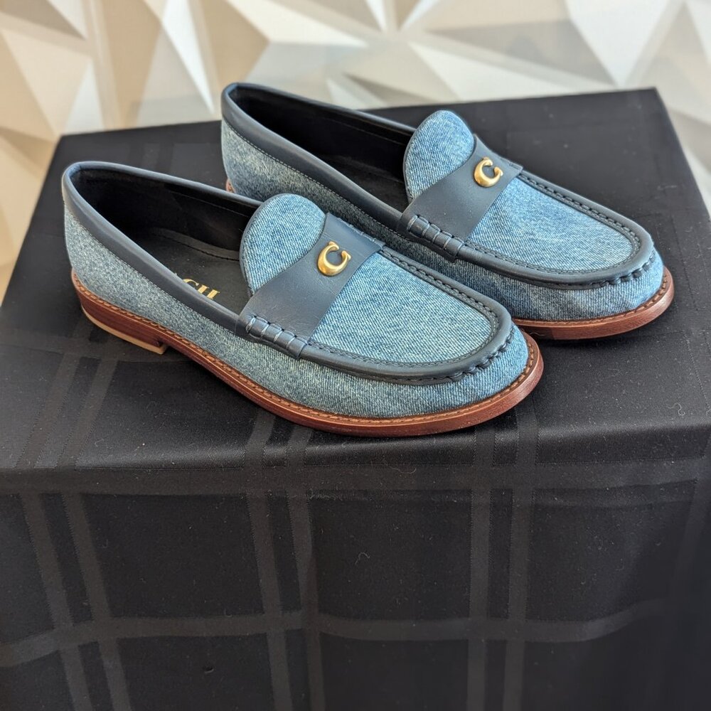 Coach Women's Jolene Loafer, Indigo Denim, 7.5